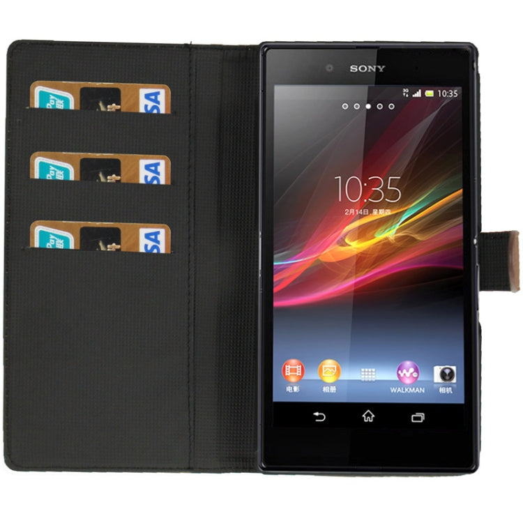 Frosting Flip Leather Case with Credit Card Slots & Holder for Sony  Xperia Z Ultra / XL39h