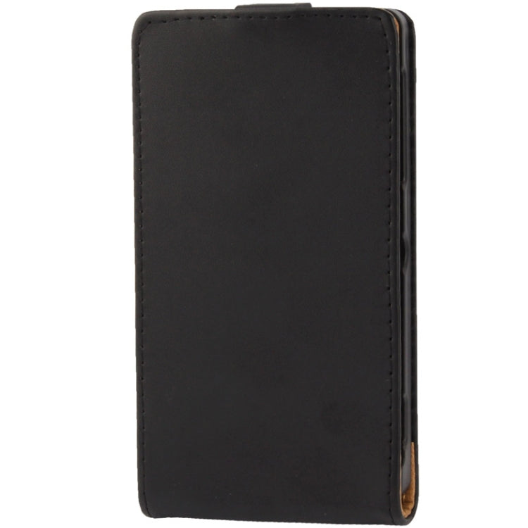 Vertical Flip Soft Leather Case for Sony Xperia ZL / L35H (Black)