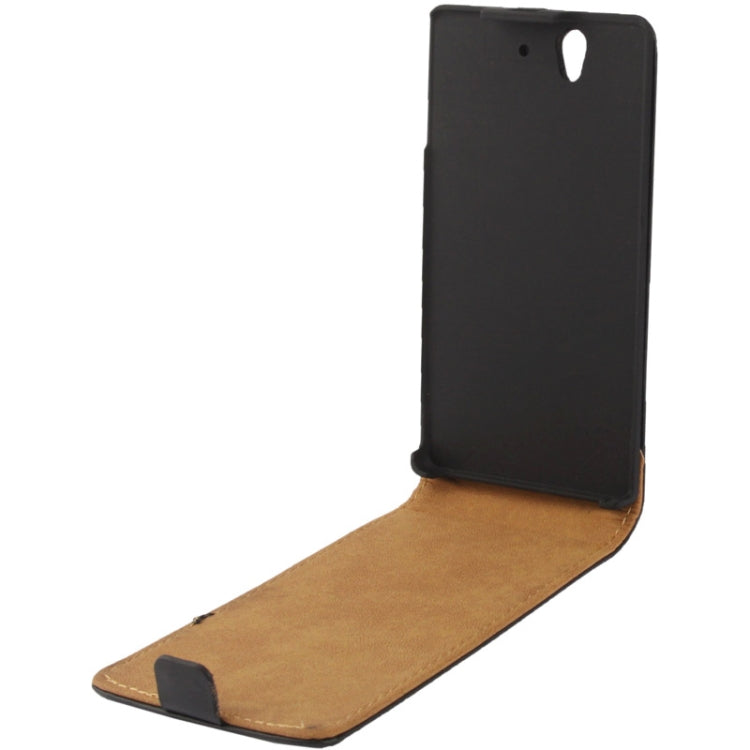 Vertical Flip Leather Case for Sony Xperia Z / L36h / Yuga C6603   (Black)