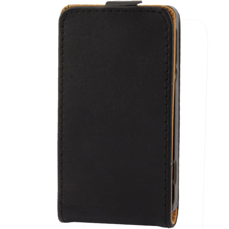 Vertical Flip Leather Case for Sony Xperia E Dual / C1605 (Black)