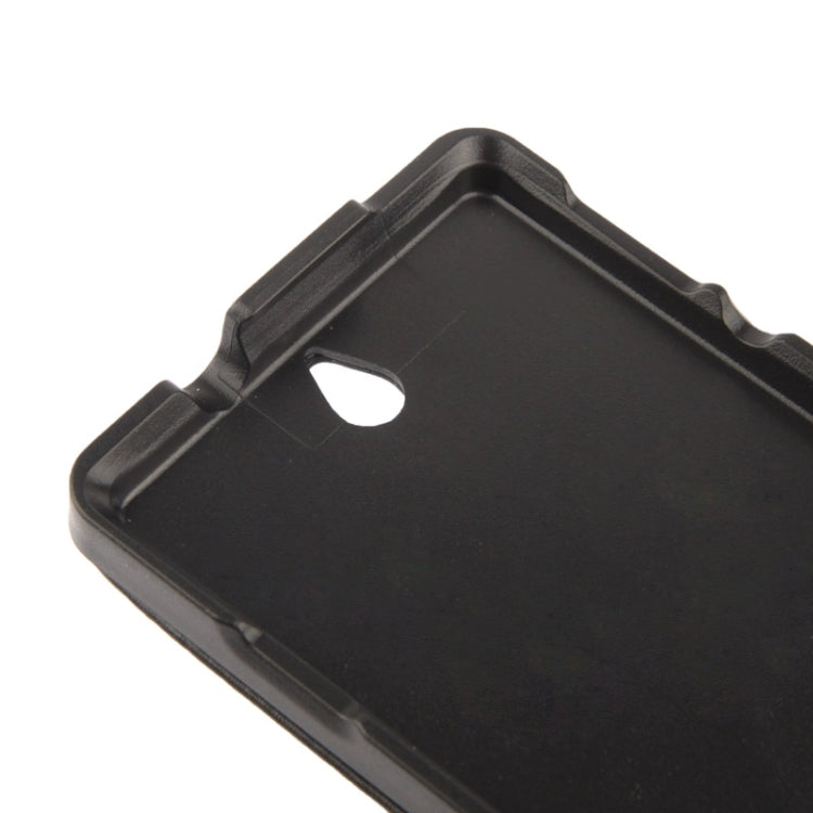 Vertical Flip Leather Case for Sony Xperia E Dual / C1605 (Black)