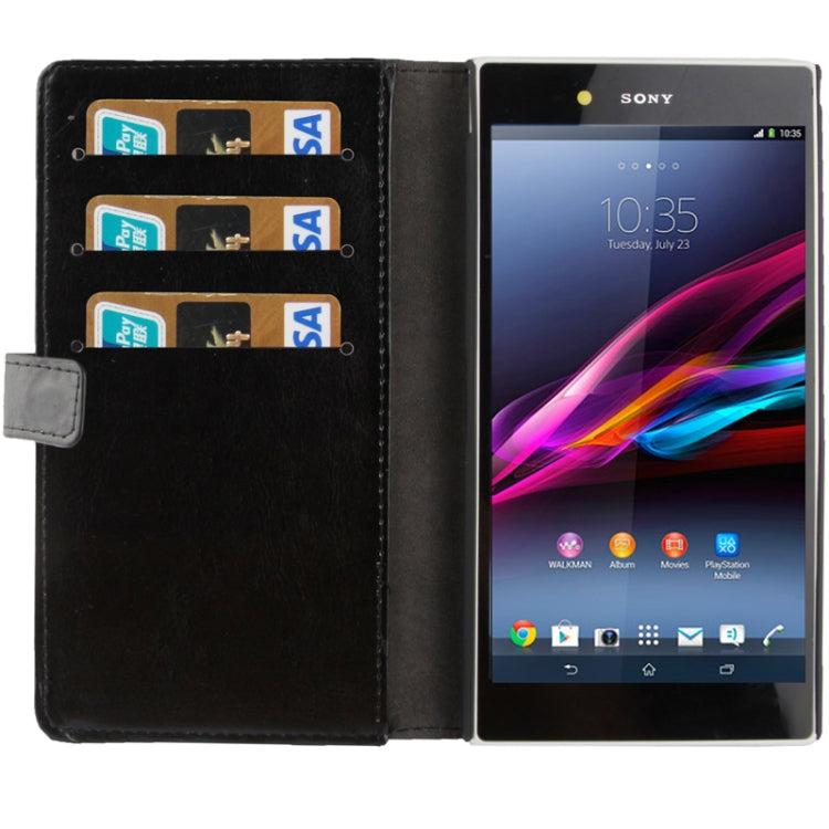 Fine Sheepskin Texture Flip Leather Case with Credit Card Slots & Holder for Sony Xperia Z Ultra / XL39h