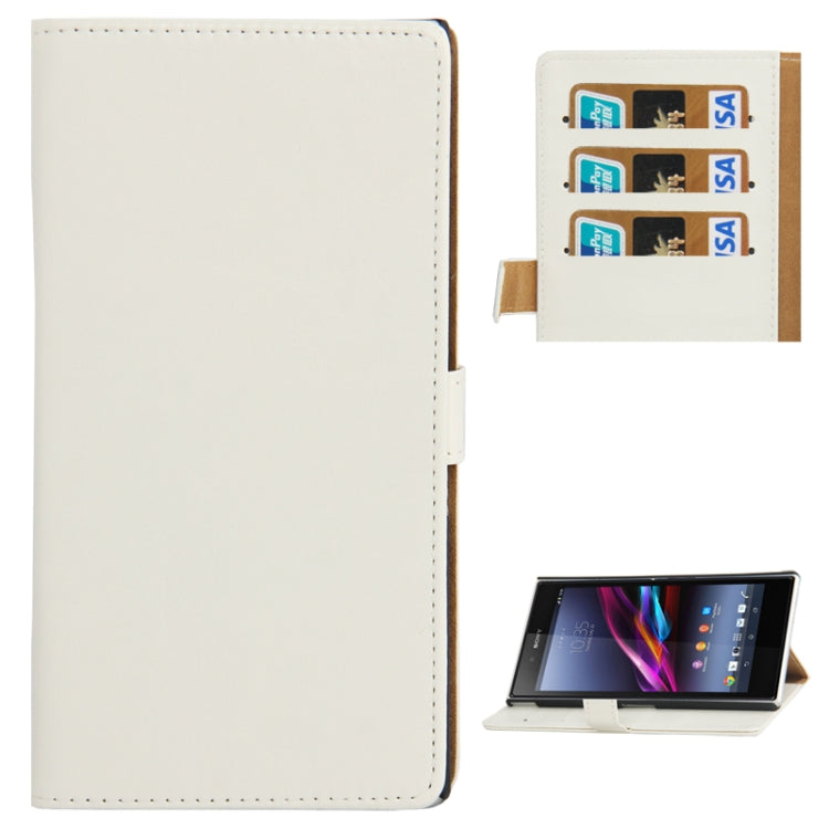 Fine Sheepskin Texture Flip Leather Case with Credit Card Slots & Holder for Sony Xperia Z Ultra / XL39h