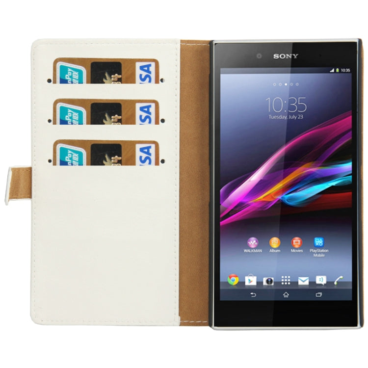 Fine Sheepskin Texture Flip Leather Case with Credit Card Slots & Holder for Sony Xperia Z Ultra / XL39h
