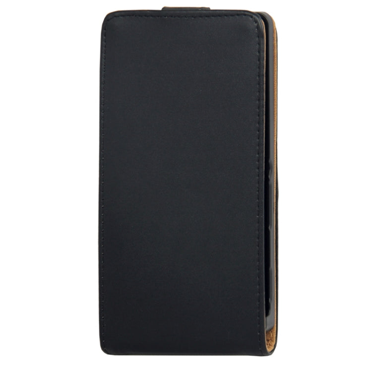 Scrub Inner layer Vertical Flip Leather Case for Sony Xperia C / S39h (Black)