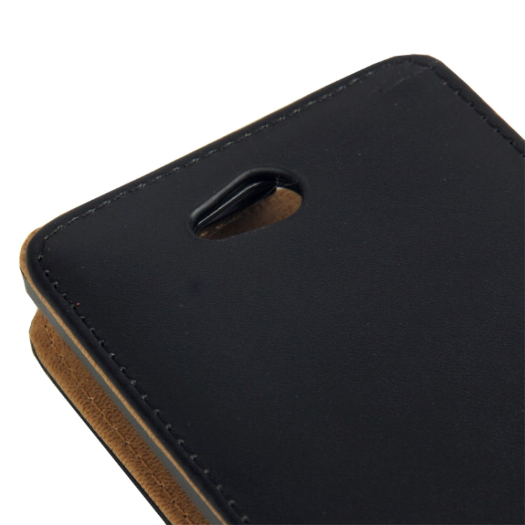 Scrub Inner layer Vertical Flip Leather Case for Sony Xperia C / S39h (Black)
