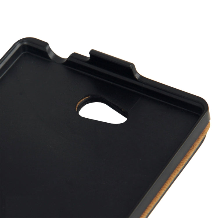 Scrub Inner layer Vertical Flip Leather Case for Sony Xperia C / S39h (Black)