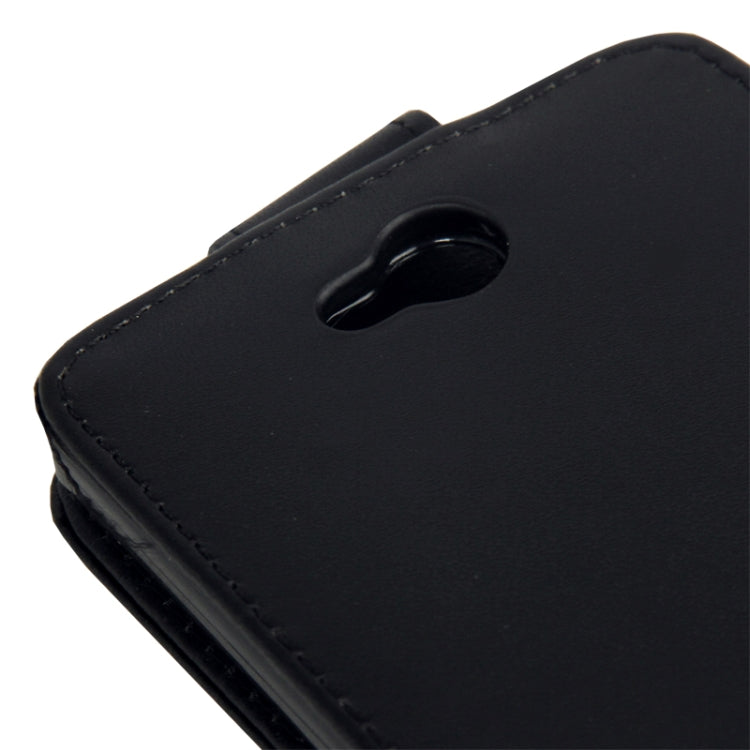 Vertical Flip Leather Case for Sony Xperia C / S39h (Black)