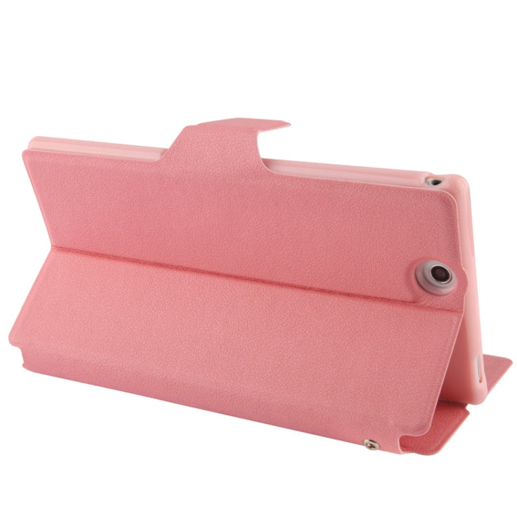 Pebble Texture Leather Case with Call Display ID & Holder for Sony Xperia Z Ultra / XL39H