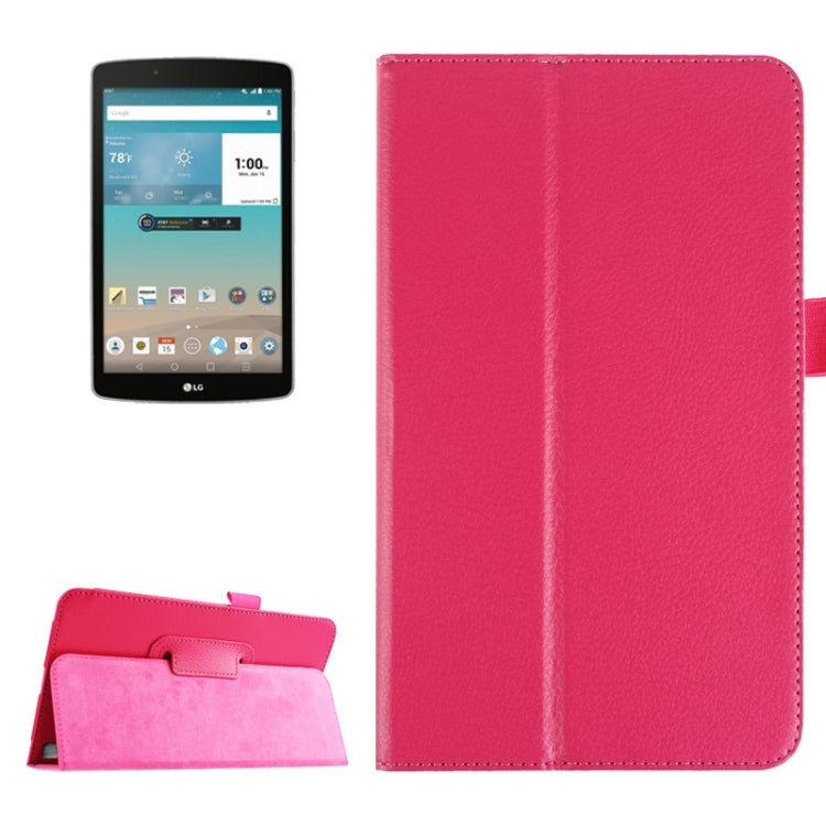 Litchi Texture Horizontal Flip Leather Case with Holder for LG G Pad F 8.0