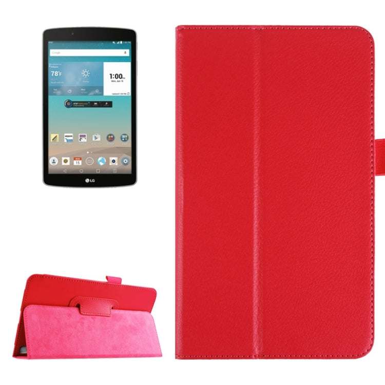 Litchi Texture Horizontal Flip Leather Case with Holder for LG G Pad F 8.0