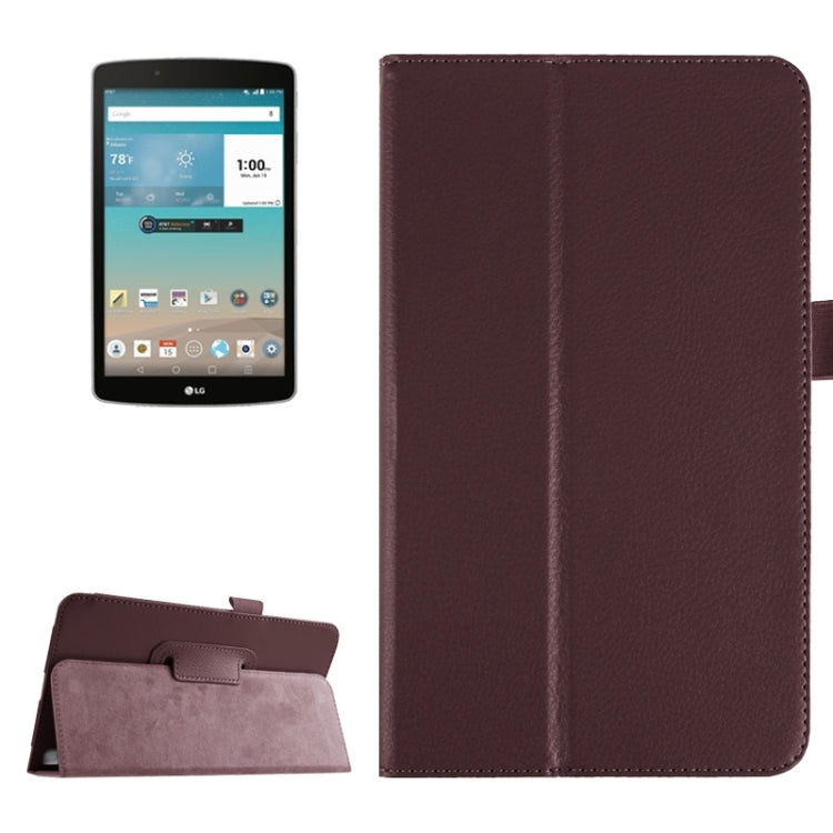 Litchi Texture Horizontal Flip Leather Case with Holder for LG G Pad F 8.0