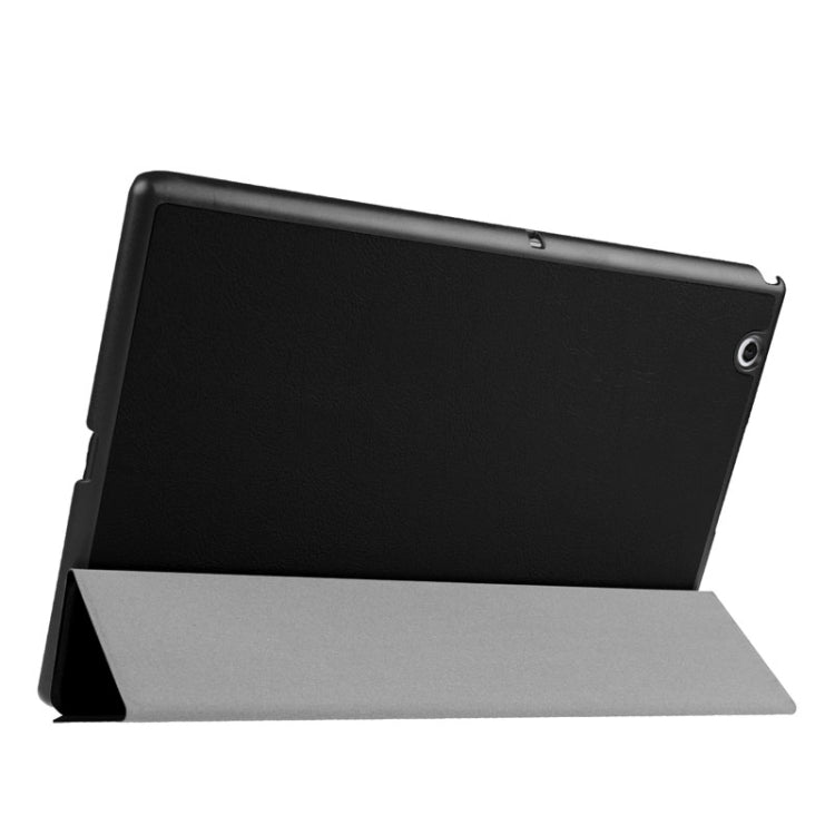 Cross Texture Horizontal Flip Leather Case with 3-folding Holder for Sony Xperia Z4 Tablet