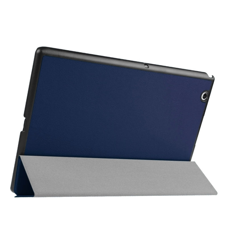 Cross Texture Horizontal Flip Leather Case with 3-folding Holder for Sony Xperia Z4 Tablet