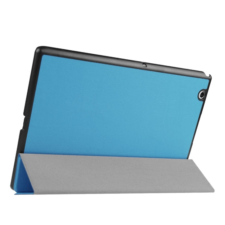 Cross Texture Horizontal Flip Leather Case with 3-folding Holder for Sony Xperia Z4 Tablet