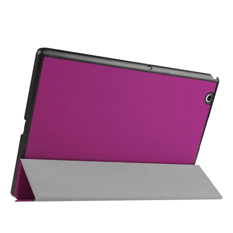 Cross Texture Horizontal Flip Leather Case with 3-folding Holder for Sony Xperia Z4 Tablet