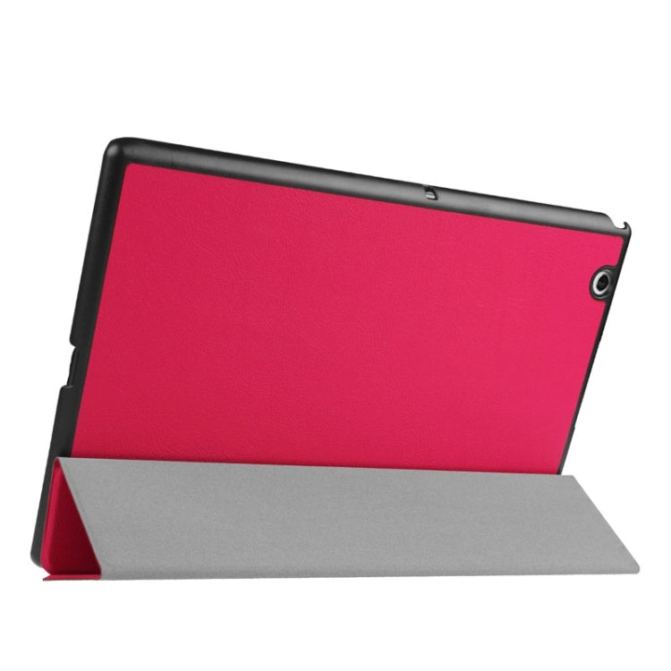 Cross Texture Horizontal Flip Leather Case with 3-folding Holder for Sony Xperia Z4 Tablet