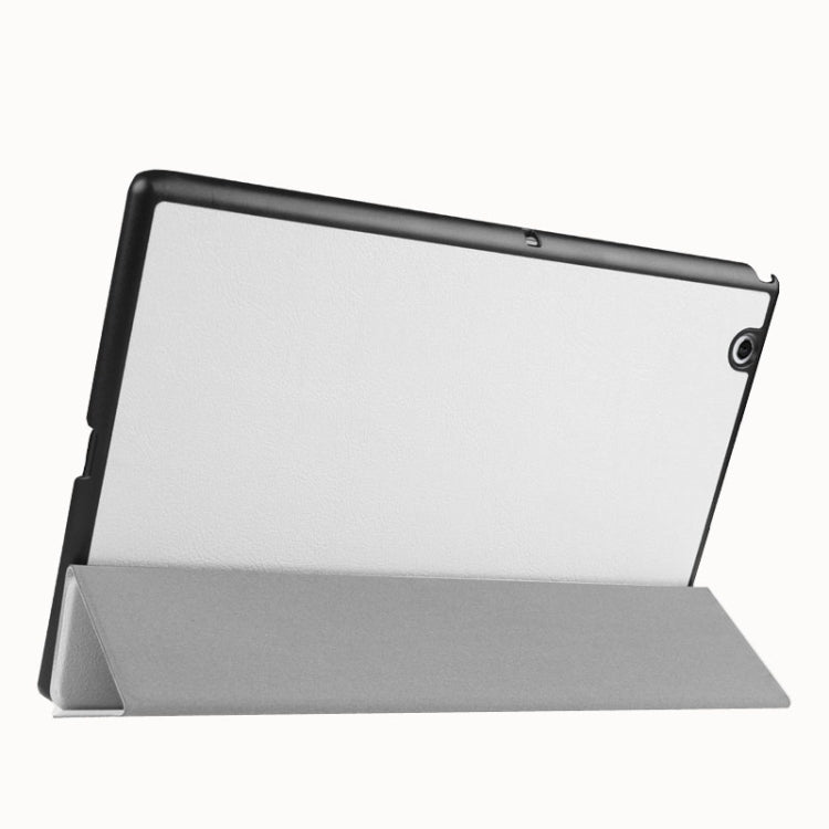 Cross Texture Horizontal Flip Leather Case with 3-folding Holder for Sony Xperia Z4 Tablet