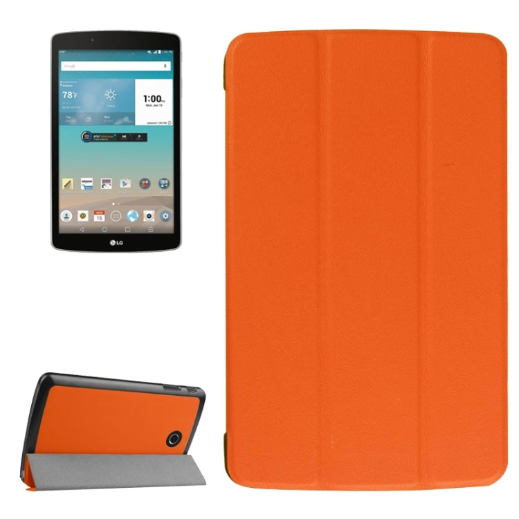 Karst Texture Horizontal Flip Leather Case with 3-folding Holder for LG G Pad F 8.0