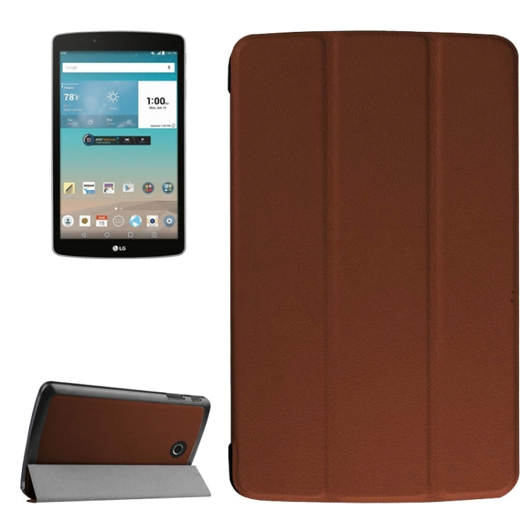 Karst Texture Horizontal Flip Leather Case with 3-folding Holder for LG G Pad F 8.0