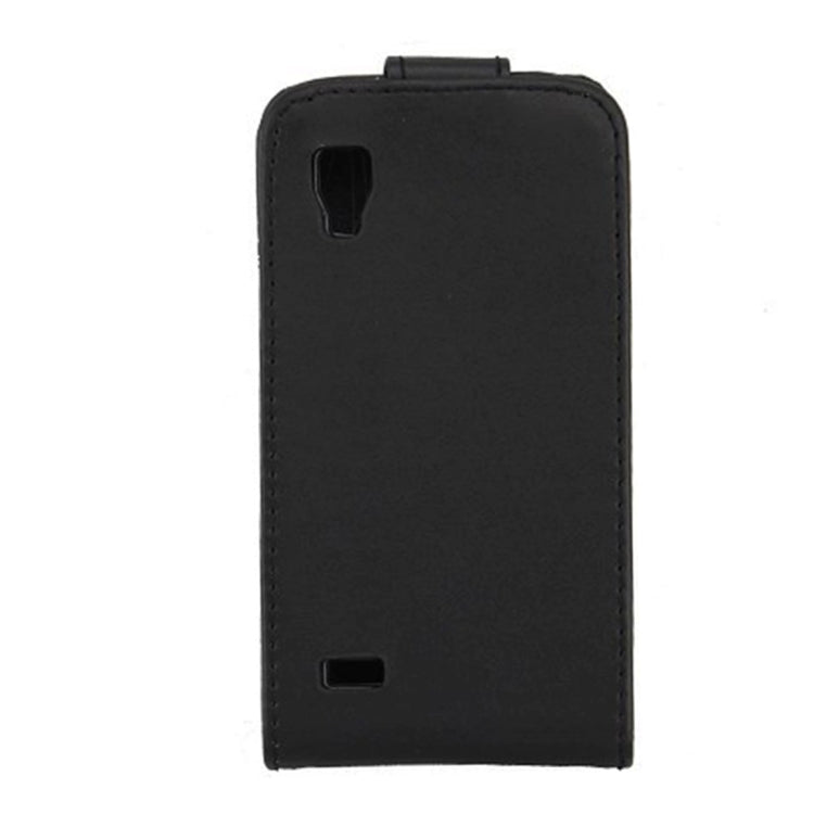 Pure Color Vertical Flip Soft Leather Case for LG P760 Optimus L9(Black)