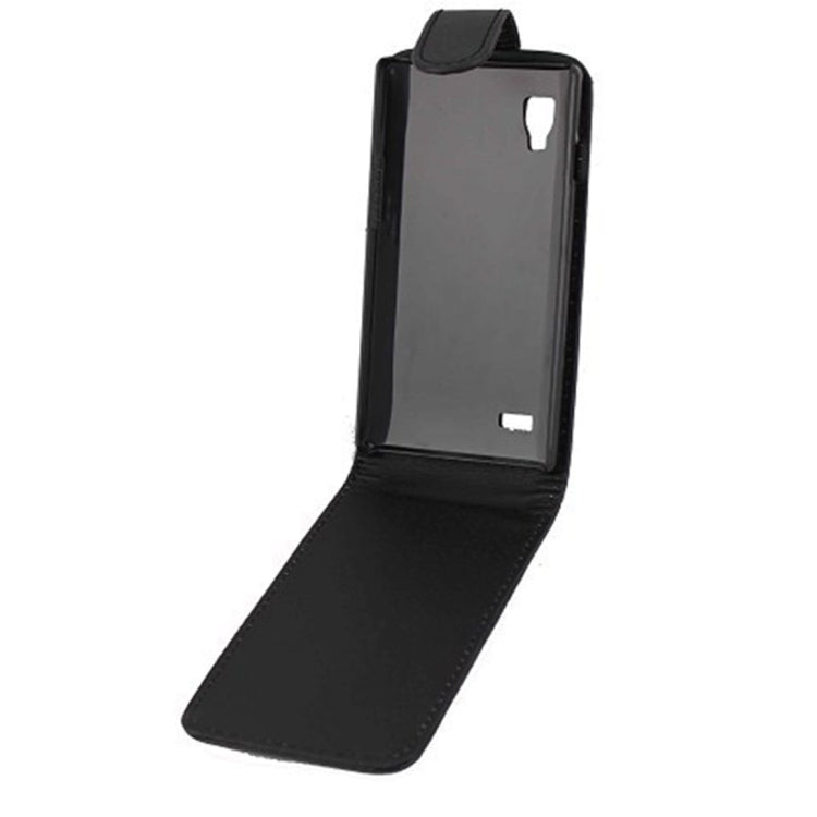 Pure Color Vertical Flip Soft Leather Case for LG P760 Optimus L9(Black)