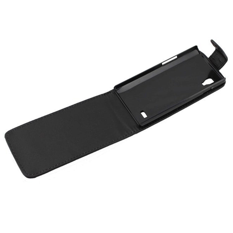 Pure Color Vertical Flip Soft Leather Case for LG P760 Optimus L9(Black)