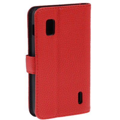 Litchi Texture Leather Case with Credit Card Slot & Holder for LG E960 Nexus 4