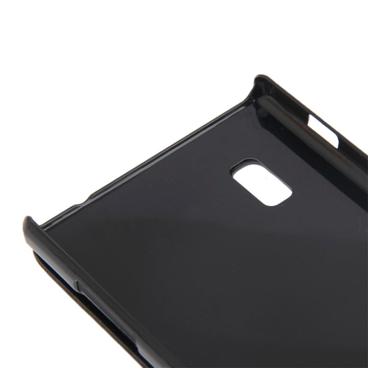 Vertical Flip Leather Case for LG Optimus G / E970 (Black)
