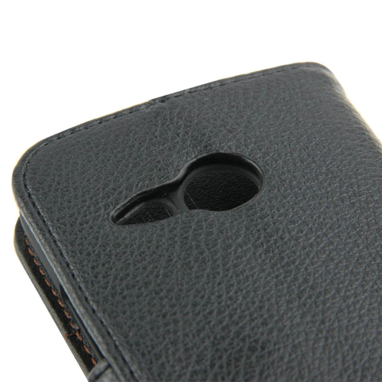 Litchi Texture Flip Leather Case with Card Slots & Holder for HTC One M8 Mini