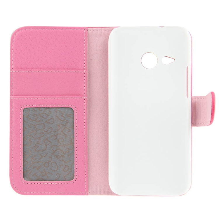 Litchi Texture Flip Leather Case with Card Slots & Holder for HTC One M8 Mini