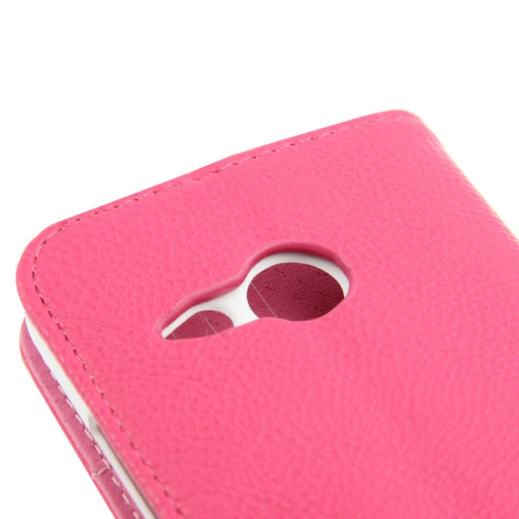 Litchi Texture Flip Leather Case with Card Slots & Holder for HTC One M8 Mini