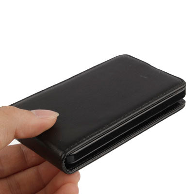 Vertical Flip Soft Leather Case for LG T385 (Black)