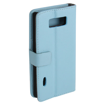 Lichi Texture Leather Case with Holder & Credit Card Slots for LG Optimus L7 / P705 (Baby Blue)