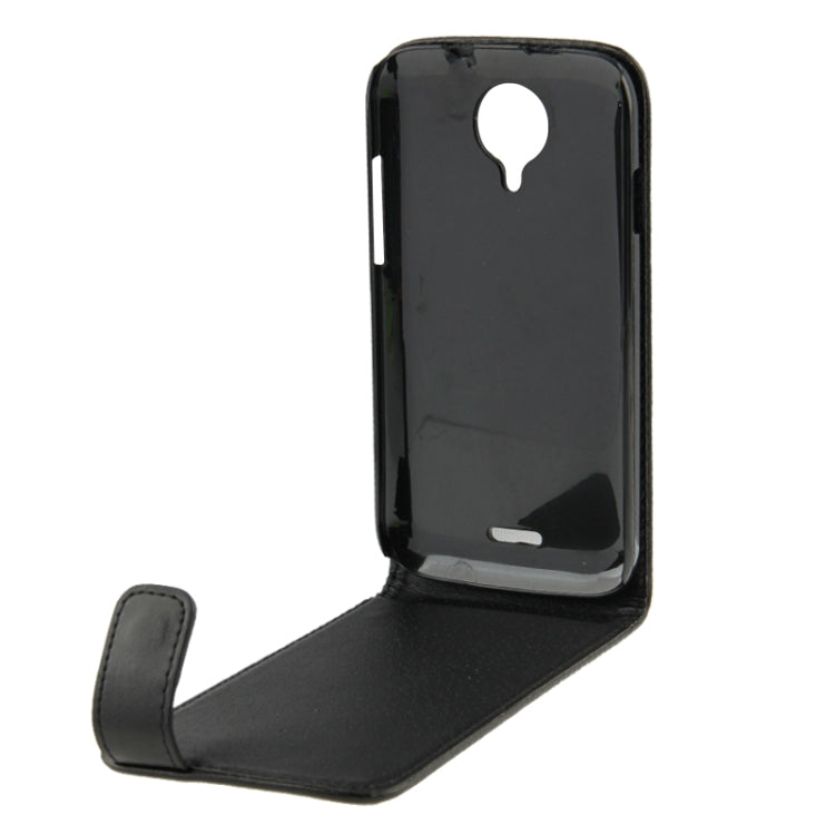 Vertical Flip Leather Case for Wiko Darknight(Black)