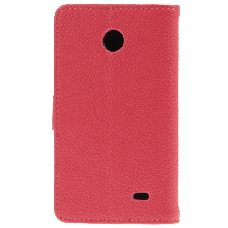 Litchi Texture Leather Case with Holder & Credit Card Slot for Nokia X