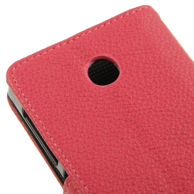 Litchi Texture Leather Case with Holder & Credit Card Slot for Nokia X