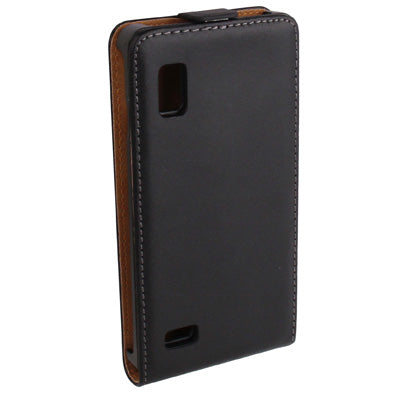 Pure Color Vertical Flip Leather Case for LG P760 / Optimus L9 / P768 (Black)
