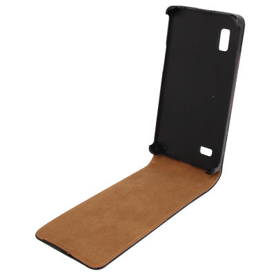 Pure Color Vertical Flip Leather Case for LG P760 / Optimus L9 / P768 (Black)