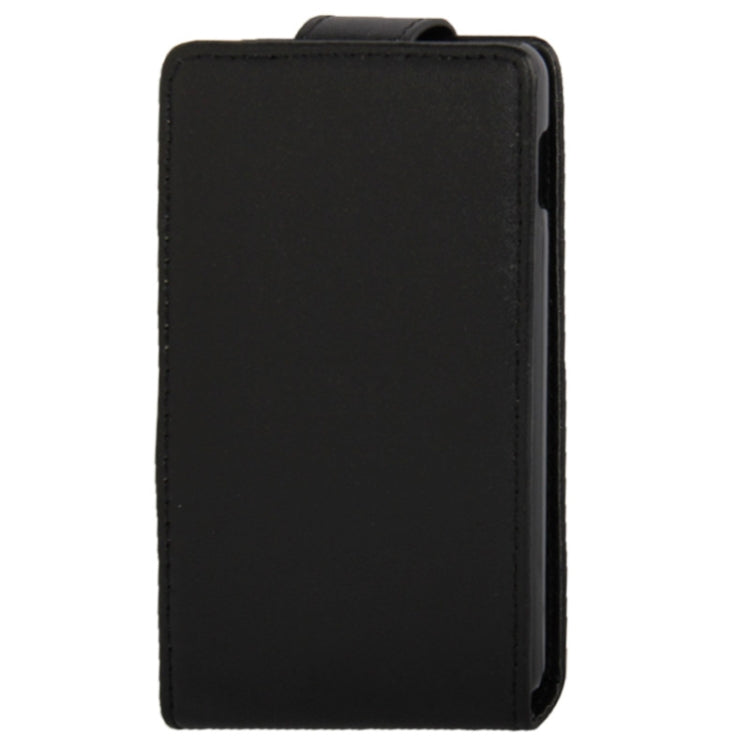 Vertical Flip Leather Case for LG Optimus L4 II / E440 (Black)