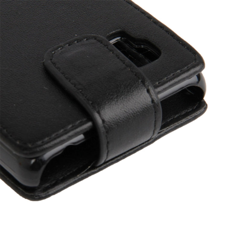 Vertical Flip Leather Case for LG Optimus L4 II / E440 (Black)