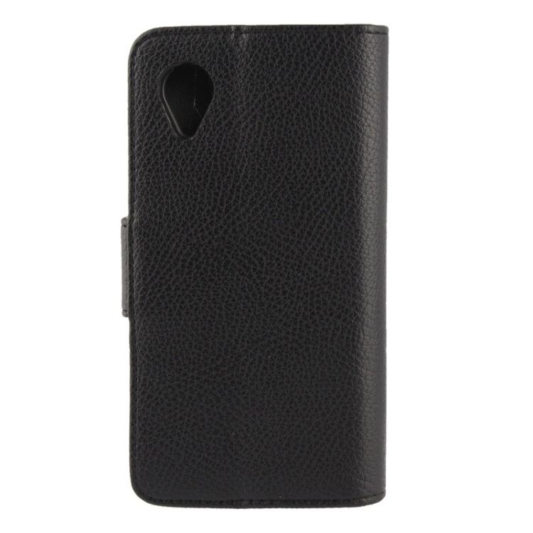 Litchi Texture Horizontal Flip Leather Case with Credit Card Slots & Holder for Google Nexus 5 / D820 / D821