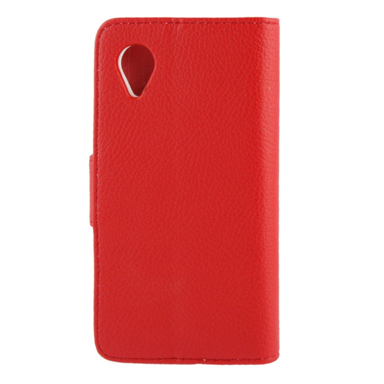 Litchi Texture Horizontal Flip Leather Case with Credit Card Slots & Holder for Google Nexus 5 / D820 / D821