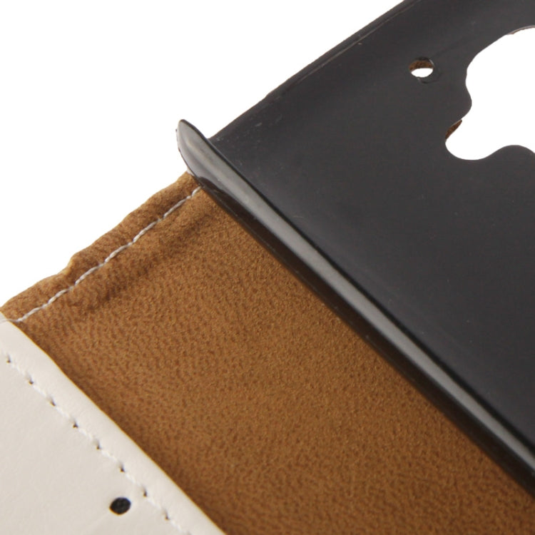 Crazy Horse Texture Leather Case with Credit Card Slot & Holder for LG Optimus G2 / D801 / F320 / F340L / LS980  (White)