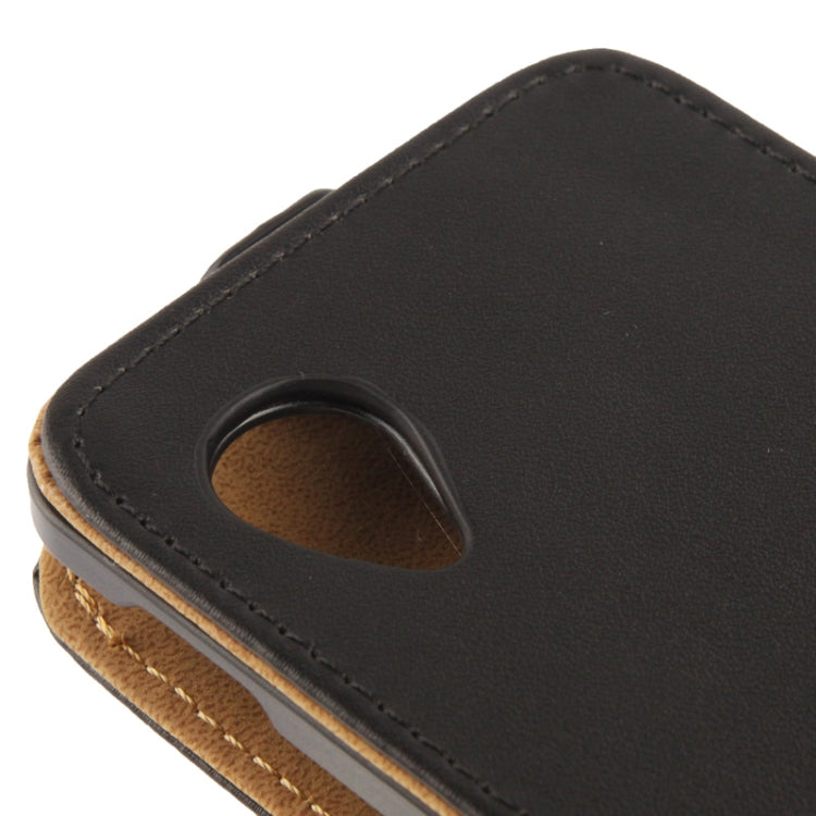 Vertical Flip Leather Case for Google Nexus 5 (Black)