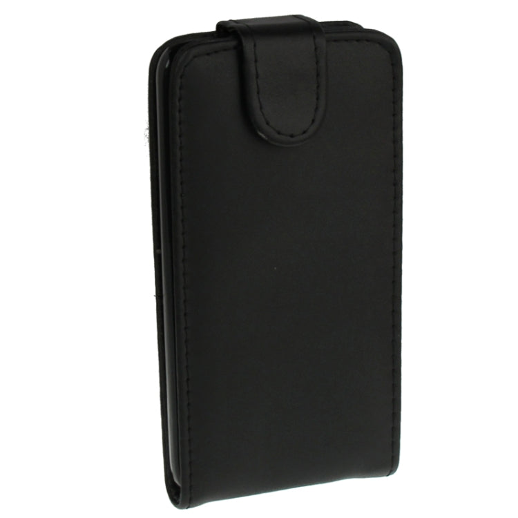 Pure Color Vertical Flip Leather Case for HTC X920e / Butterfly (Black)