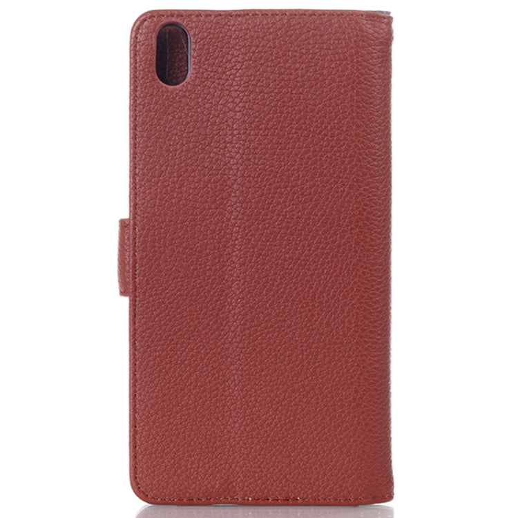 Litchi Texture Flip Leather Case with Card Slots & Holder for HTC Desire 816