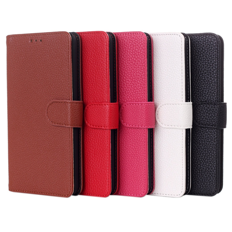 Litchi Texture Flip Leather Case with Card Slots & Holder for HTC Desire 816