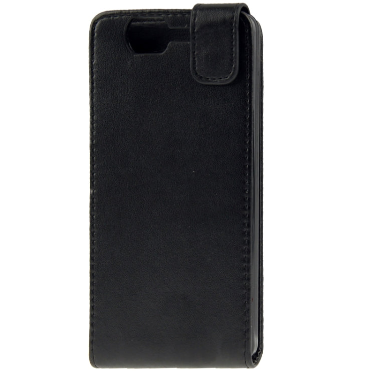 Vertical Flip Leather Case for Wiko Highway(Black)