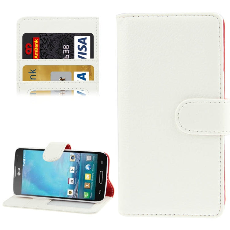 Litchi Texture Flip Leather Case with Card Slots & Holder for LG L90 / D405